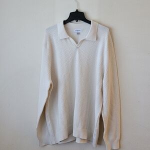 Goodfellow & Co Cream Textured Sweater Size XXL